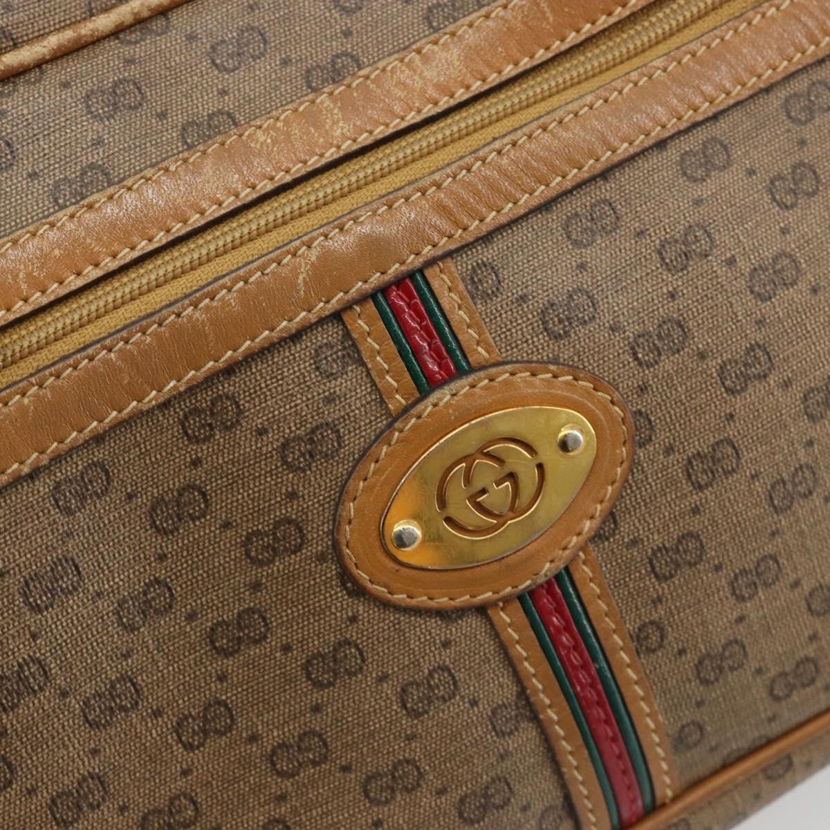 GUCCI Micro GG Supreme Web Sherry Line Bag PVC Beige 007 904 0008 Auth 185200