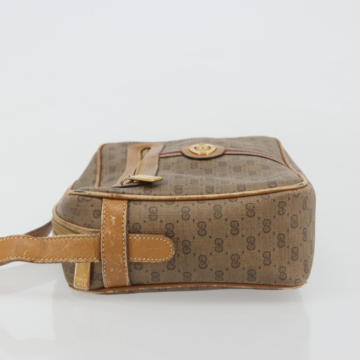 GUCCI Micro GG Supreme Web Sherry Line Bag PVC Beige 007 904 0008 Auth 185200