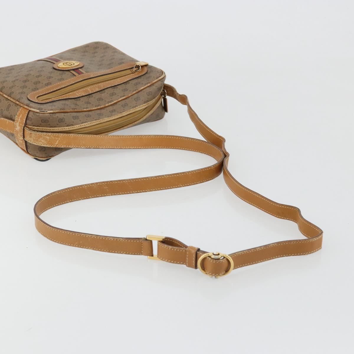 GUCCI Micro GG Supreme Web Sherry Line Bag PVC Beige 007 904 0008 Auth 185200