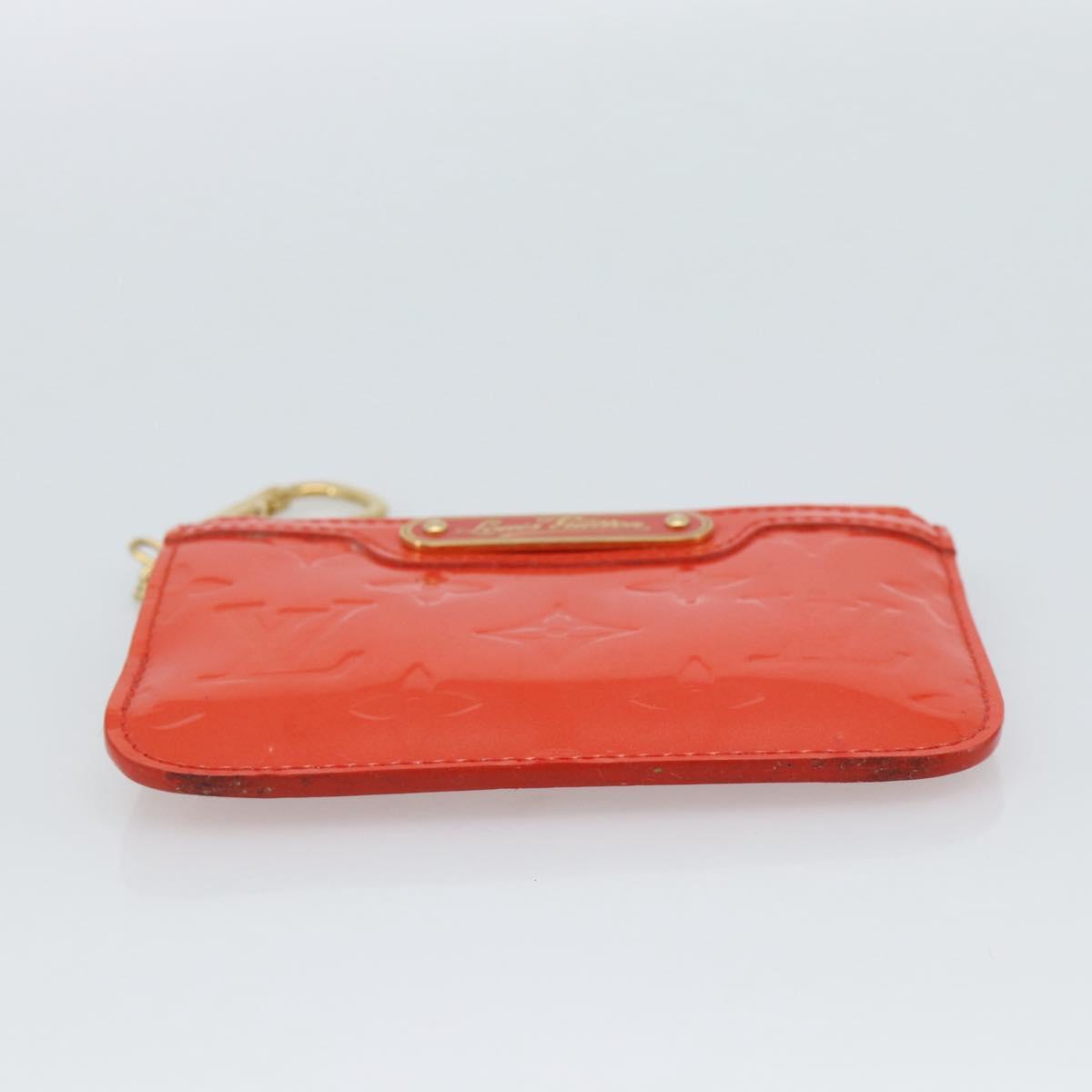 LOUIS VUITTON Vernis Pochette Cles NM Coin Purse Orenge M93638 LV Auth 185207A