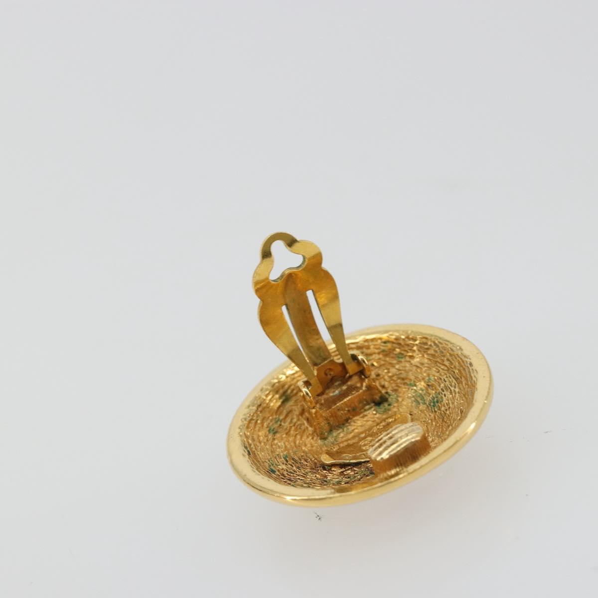 CHANEL Earring metal Gold Tone CC Auth 185221V