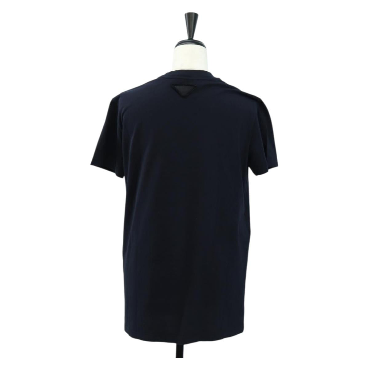 PRADA Short Sleeved T Shirt Cotton S Navy Auth 185249V