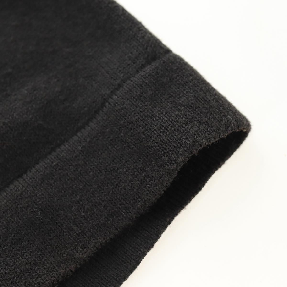 HERMES Polo Shirt T Shirt Silk Cashmere M Black Auth 185251V