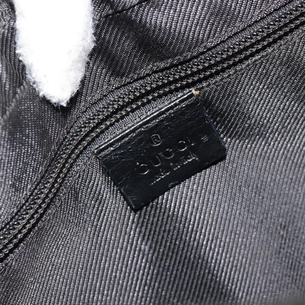GUCCI GG Canvas Shoulder Bag Black Gold 019 0433 Auth 185255