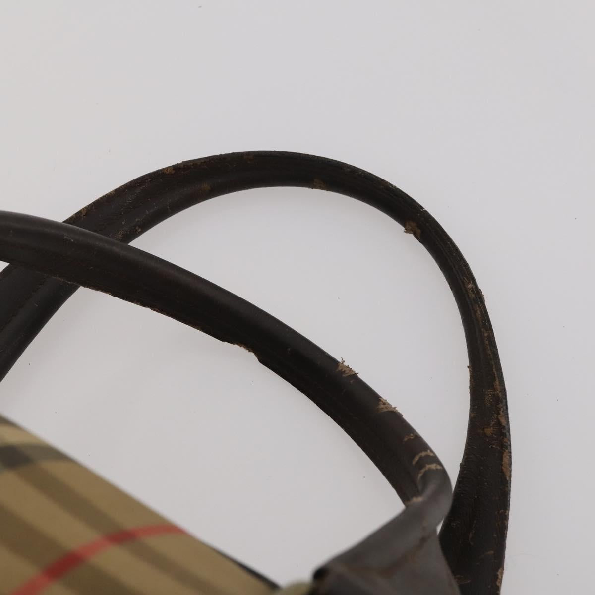 Burberrys Nova Check Boston Bag Canvas 2 Set Black Auth 185269
