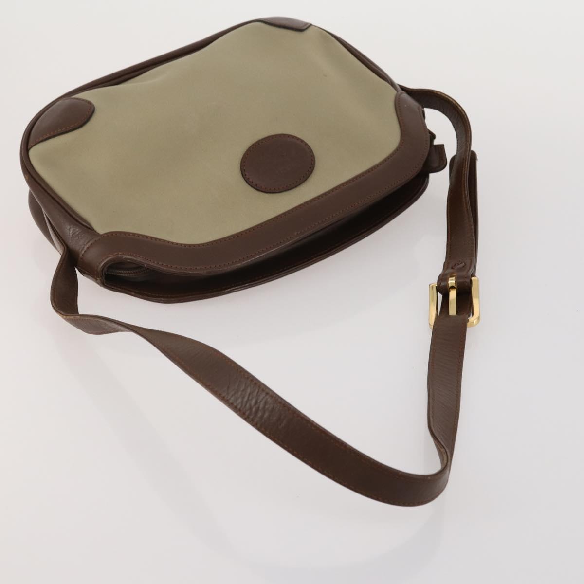Burberrys Shoulder Bag Leather Canvas 3 Set Brown Beige Auth 185270