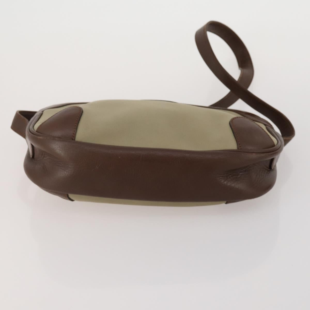 Burberrys Shoulder Bag Leather Canvas 3 Set Brown Beige Auth 185270