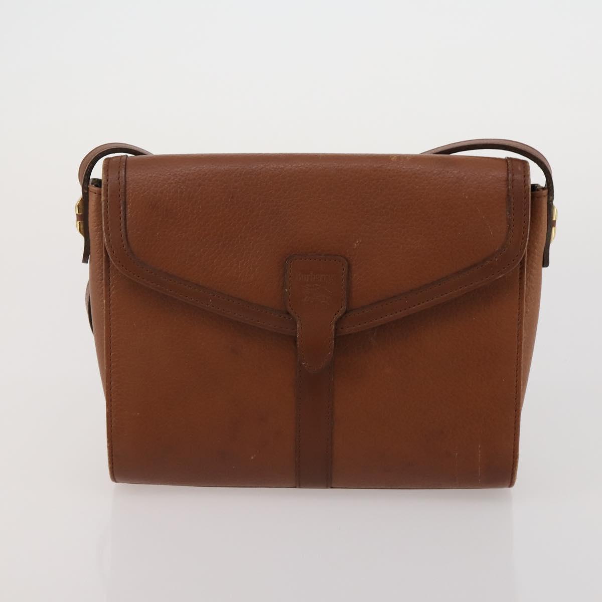 Burberrys Shoulder Bag Leather Canvas 3 Set Brown Beige Auth 185270