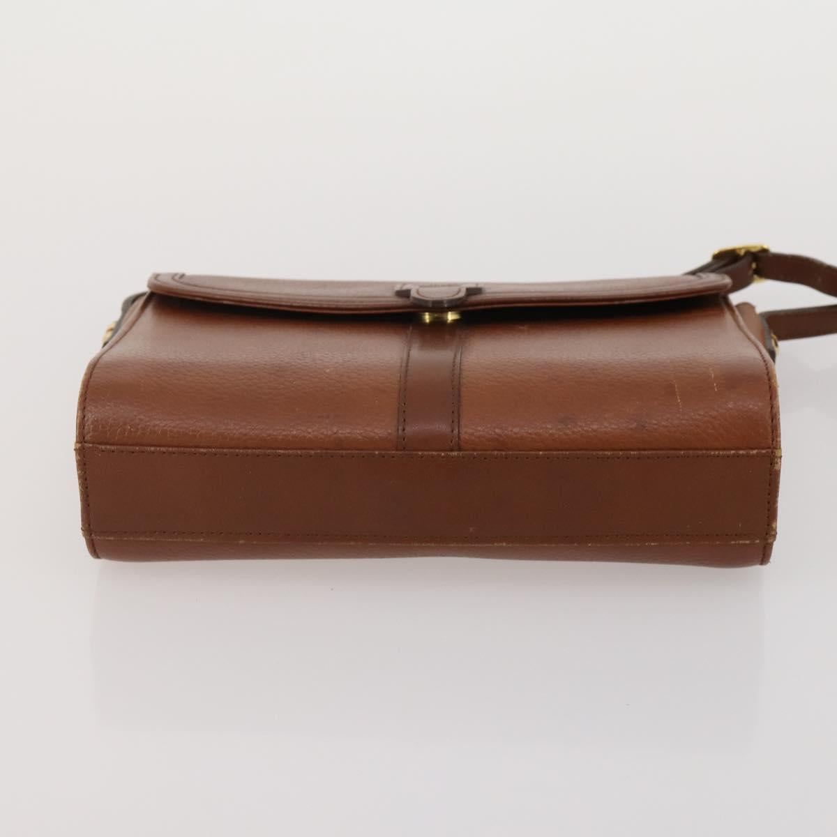 Burberrys Shoulder Bag Leather Canvas 3 Set Brown Beige Auth 185270