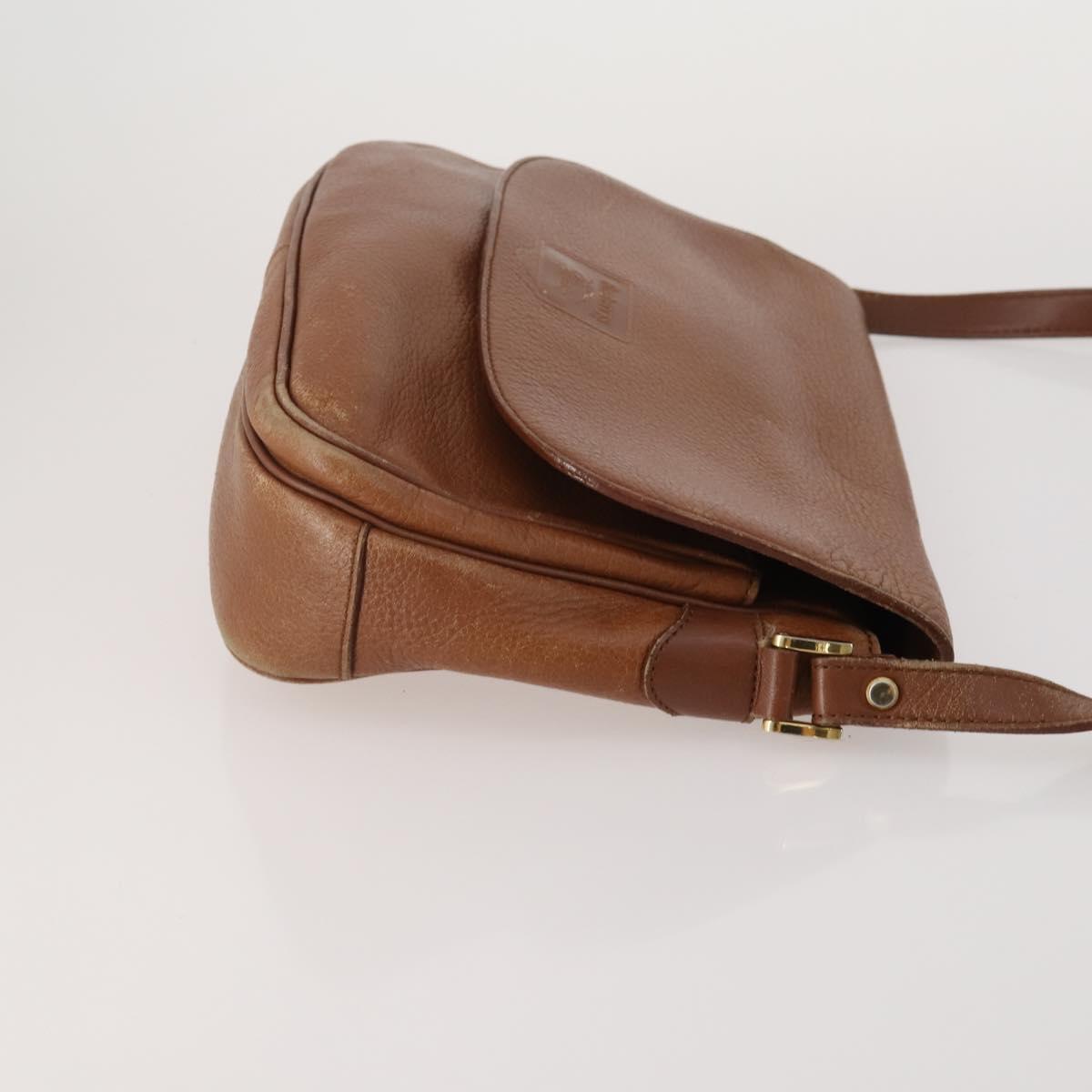 Burberrys Shoulder Bag Leather Canvas 3 Set Brown Beige Auth 185270