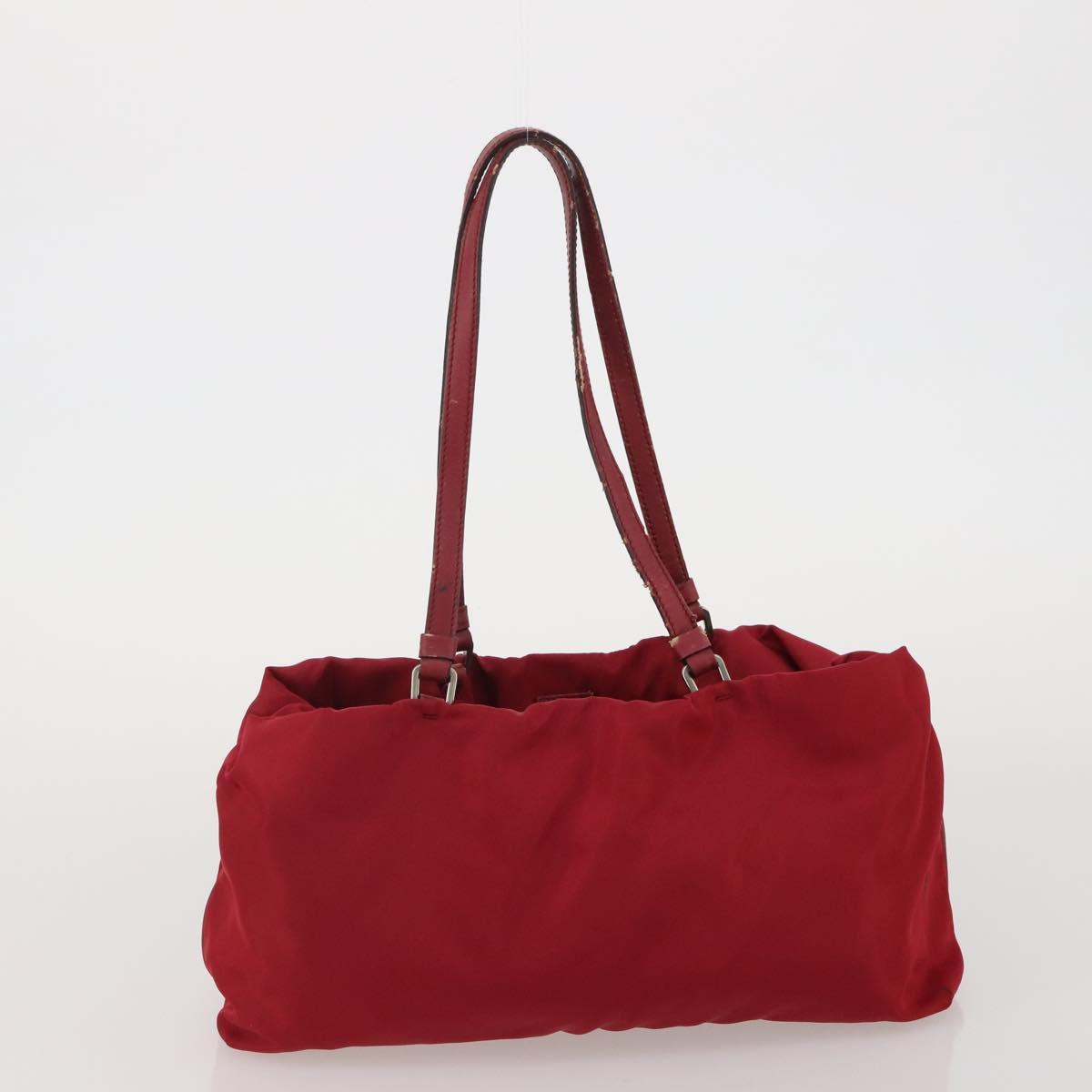 PRADA Hand Bag Nylon 3 Set Red Black Khaki Auth 185271