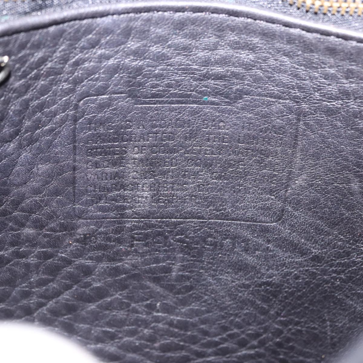 Coach Shoulder Bag Suede Black Gold Auth 185289