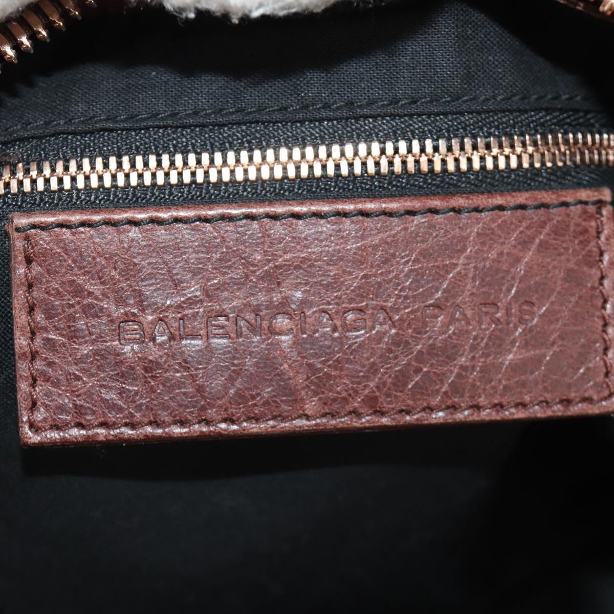 BALENCIAGA The Giant Part-Time Bag Leather 2way Brown Gold 173082 Auth 185300SM