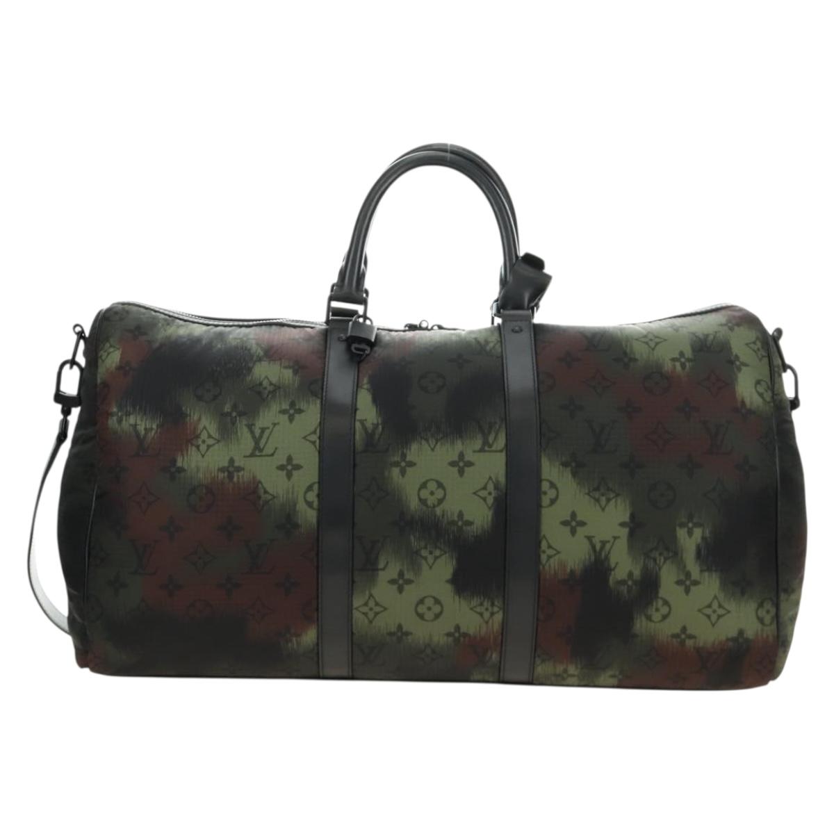 LOUIS VUITTON Monogram Camouflage Keepall Bandouliere 50 M56416 LV Auth 185301SM