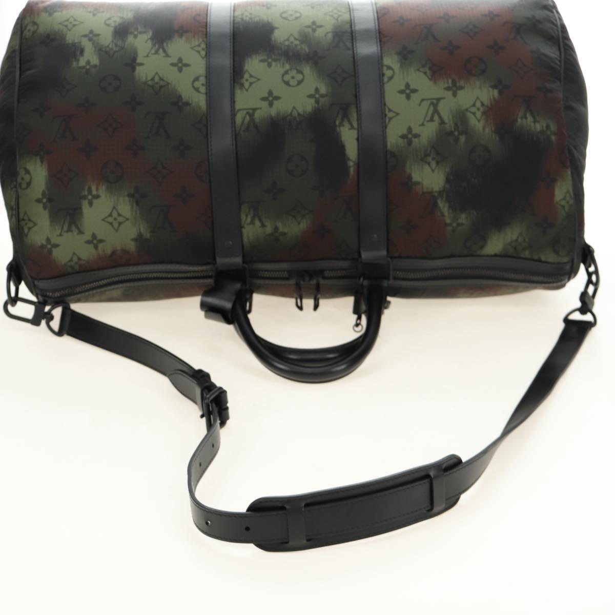 LOUIS VUITTON Monogram Camouflage Keepall Bandouliere 50 M56416 LV Auth 185301SM