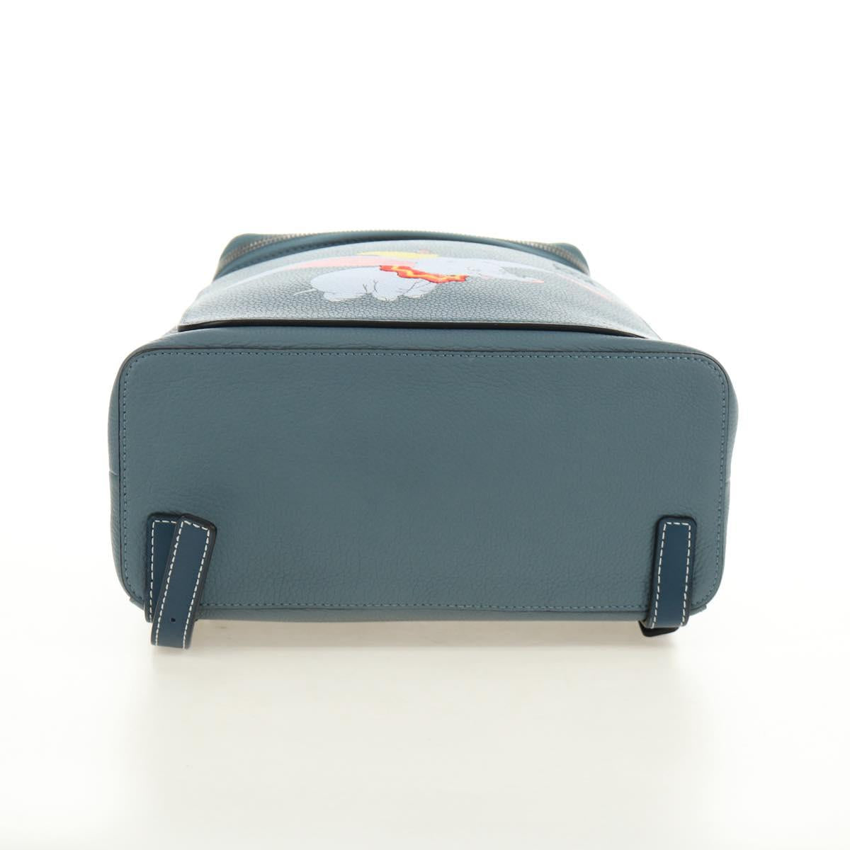 LOEWE Dumbo Goya Disney Collaboration Backpack Leather Silver Blue Auth 185303SAM
