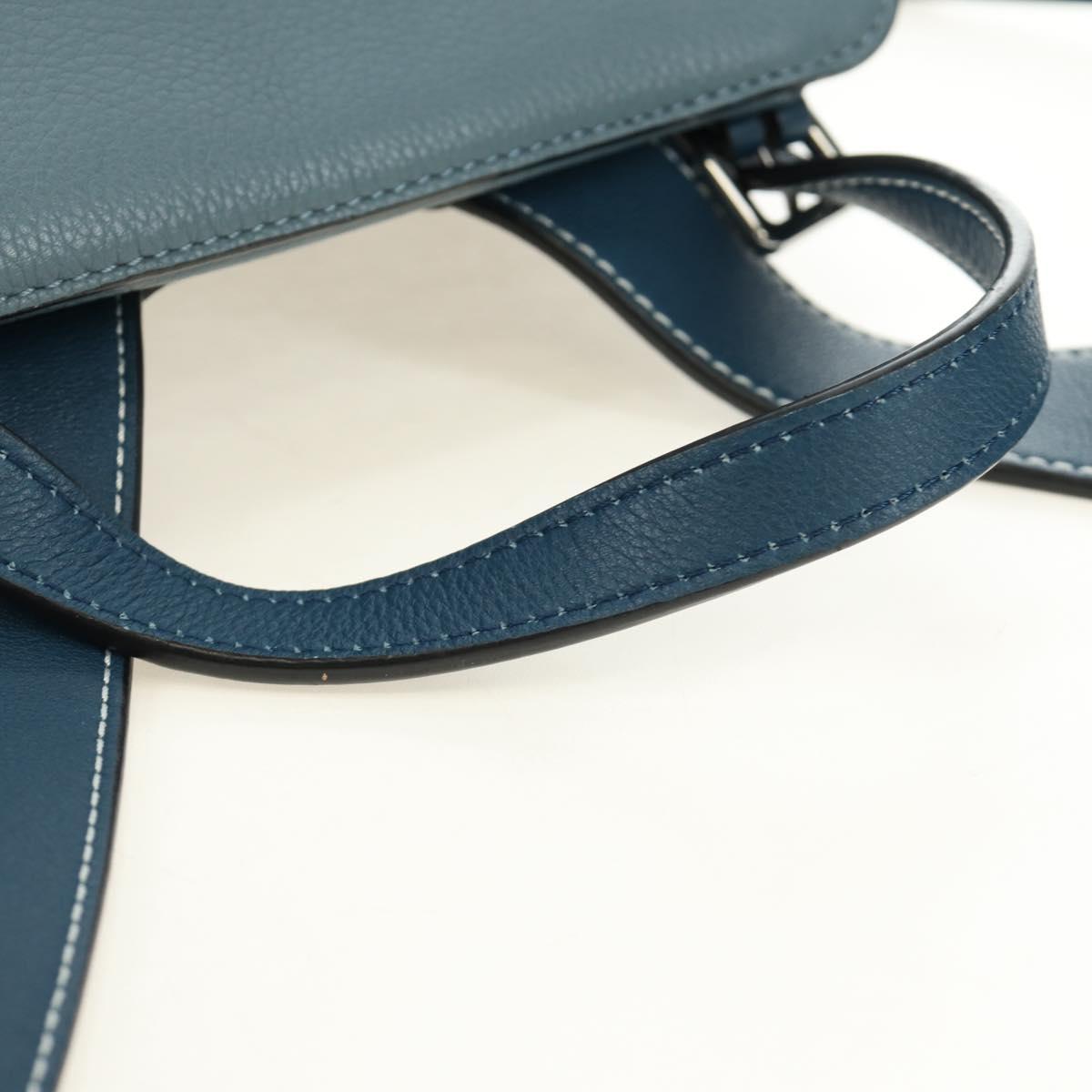 LOEWE Dumbo Goya Disney Collaboration Backpack Leather Silver Blue Auth 185303SAM