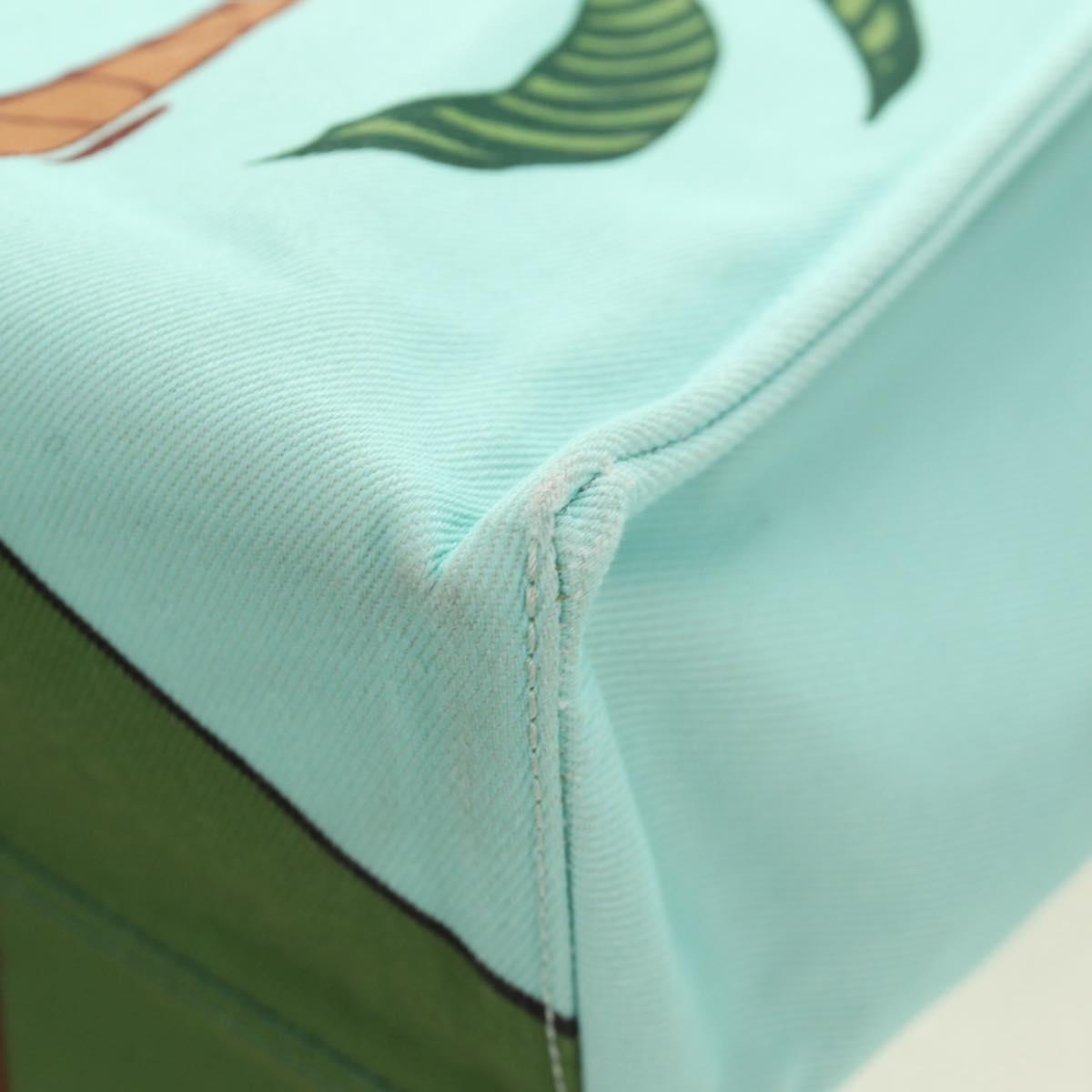 LOEWE Cushion Tote Bag Canvas Light Blue Auth 185304SM