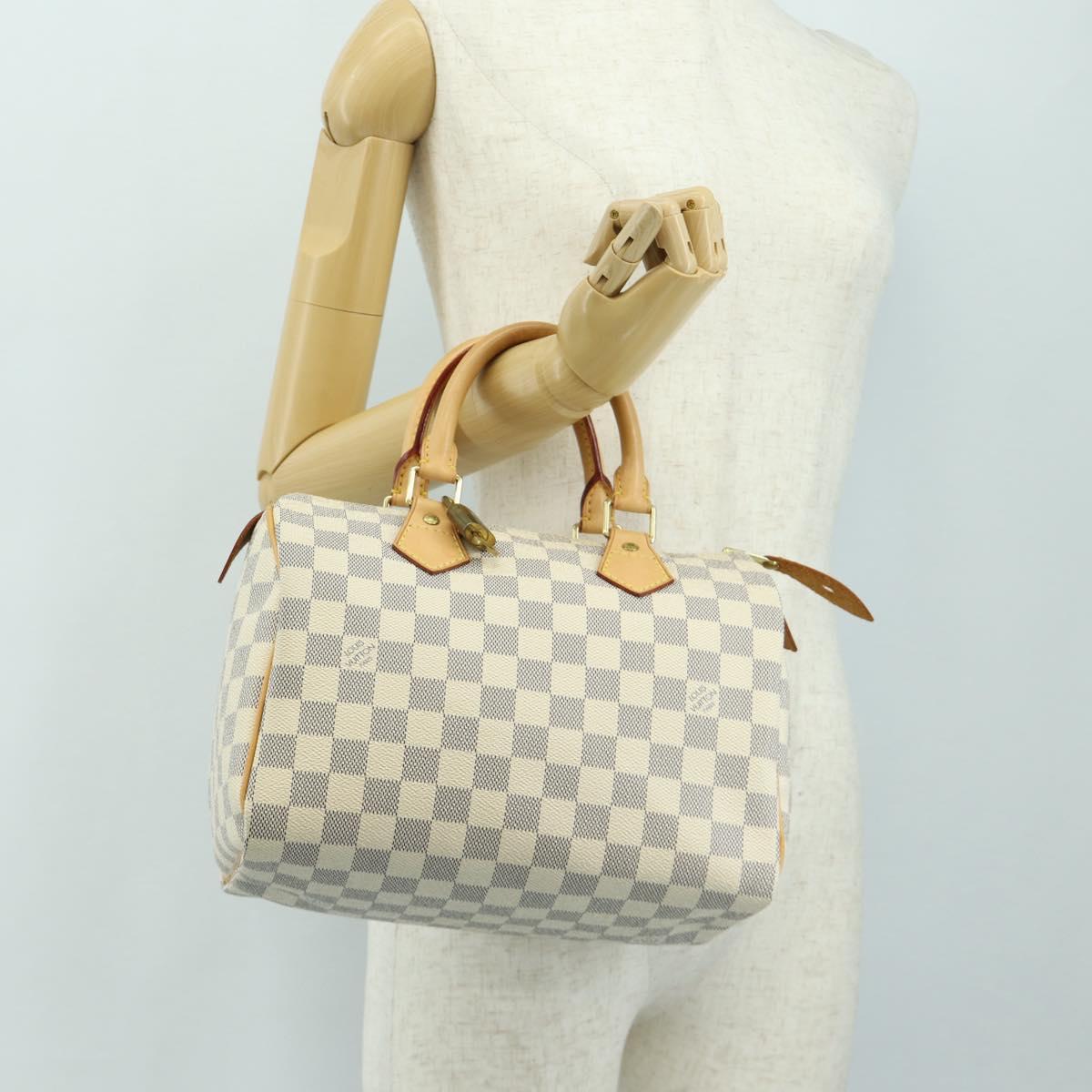LOUIS VUITTON Damier Azur Speedy 25 Hand Bag N41534 LV Auth 185307SAM