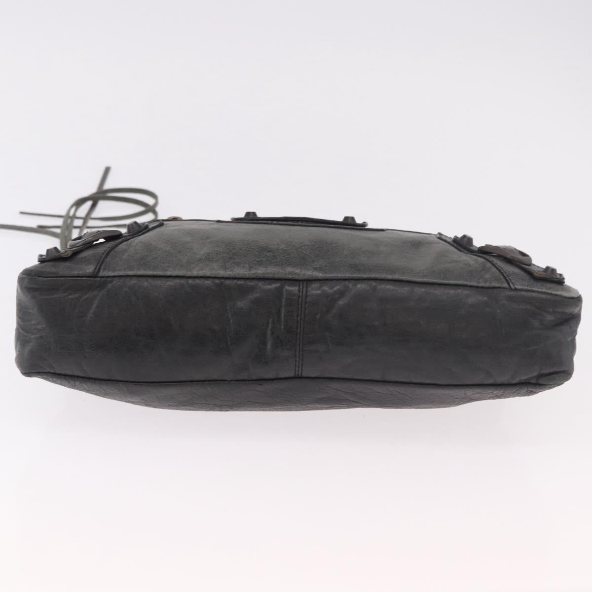 BALENCIAGA The First Hand Bag Leather 2way Gray 103208 Auth 185310A