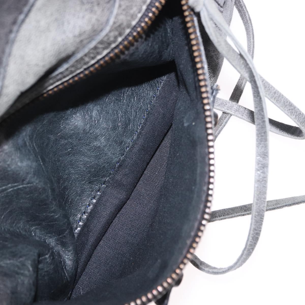 BALENCIAGA The First Hand Bag Leather 2way Gray 103208 Auth 185310A