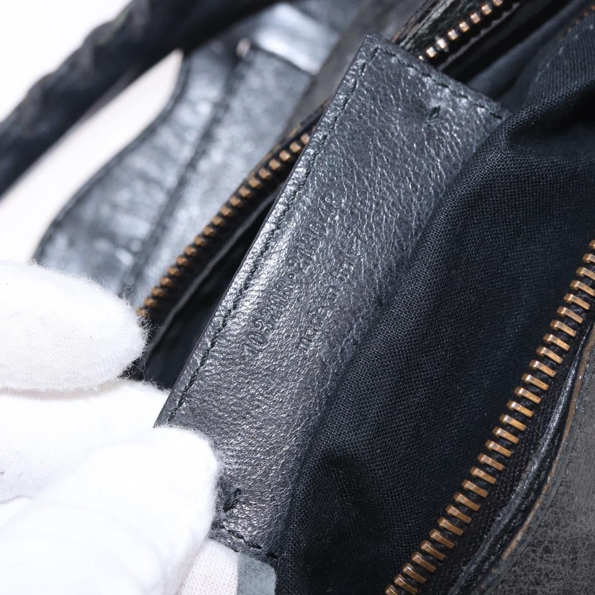 BALENCIAGA The First Hand Bag Leather 2way Gray 103208 Auth 185310A