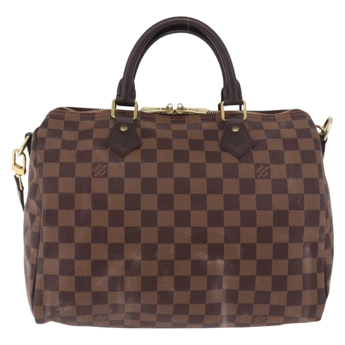 LOUIS VUITTON Damier Ebene Speedy Bandouliere30 Hand Bag N41367 LV Auth 185318SV