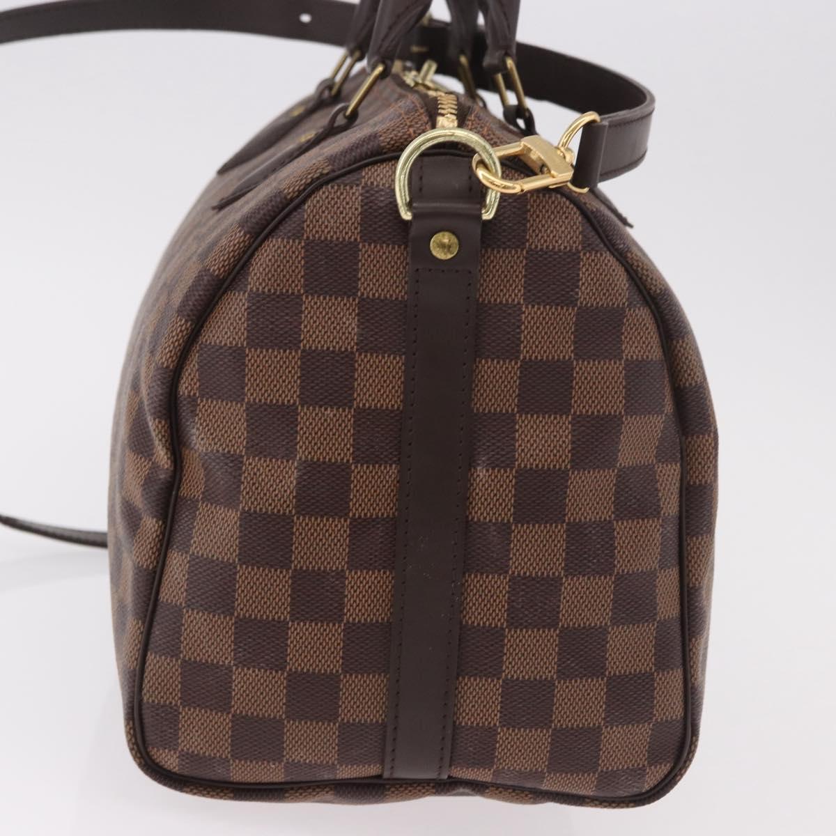 LOUIS VUITTON Damier Ebene Speedy Bandouliere30 Hand Bag N41367 LV Auth 185318SV