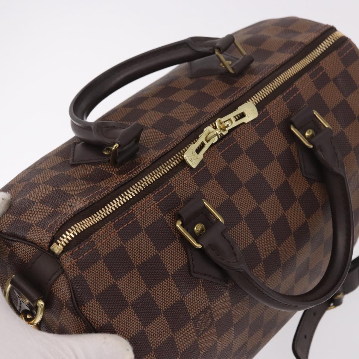 LOUIS VUITTON Damier Ebene Speedy Bandouliere30 Hand Bag N41367 LV Auth 185318SV