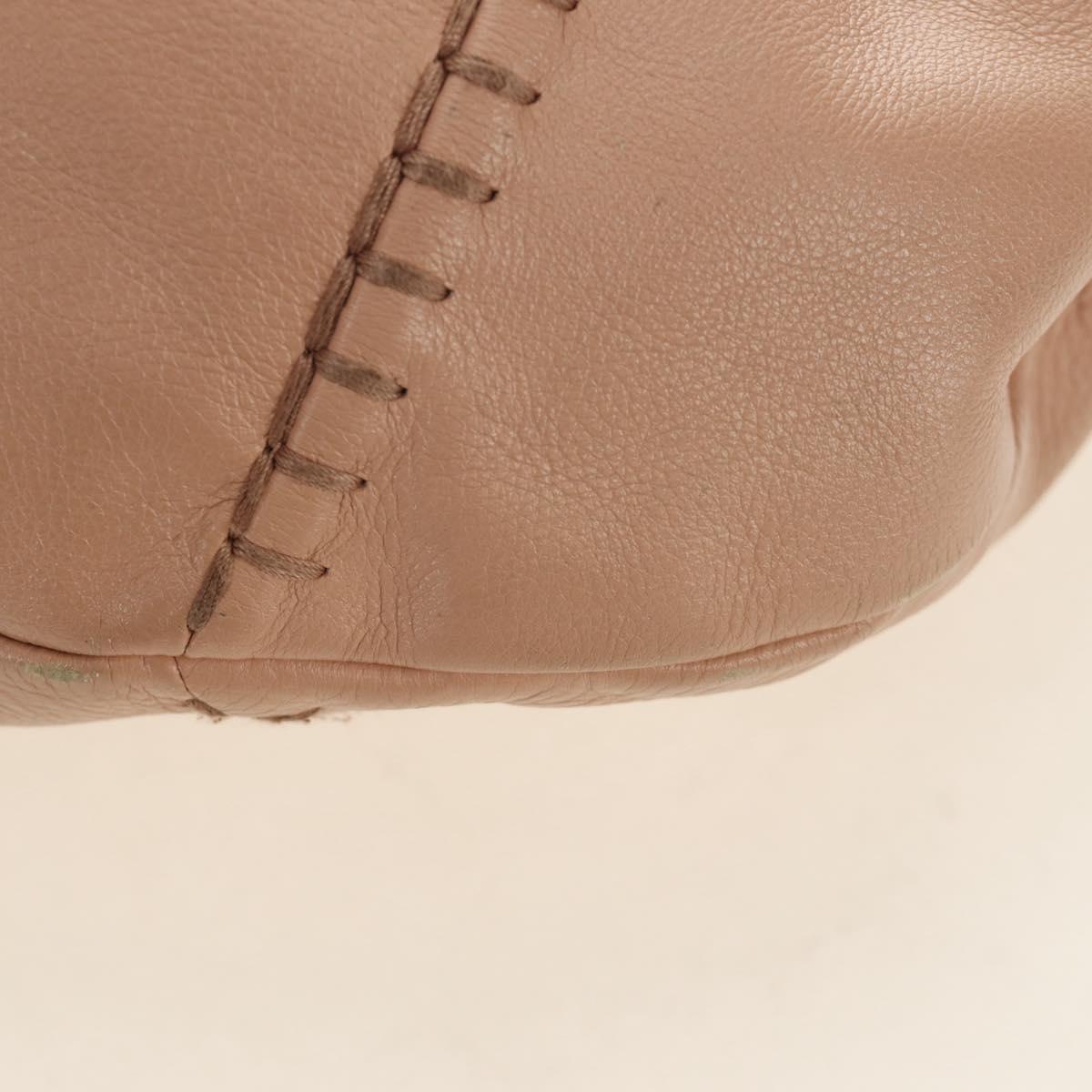 SAINT LAURENT Mombasa Shoulder Bag Leather Pink Gold Auth 185320SM
