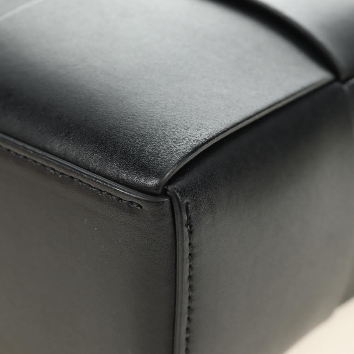 BOTTEGA VENETA MAXI INTRECCIATO Zaalco Bag Leather 2way Black Auth 185322SM