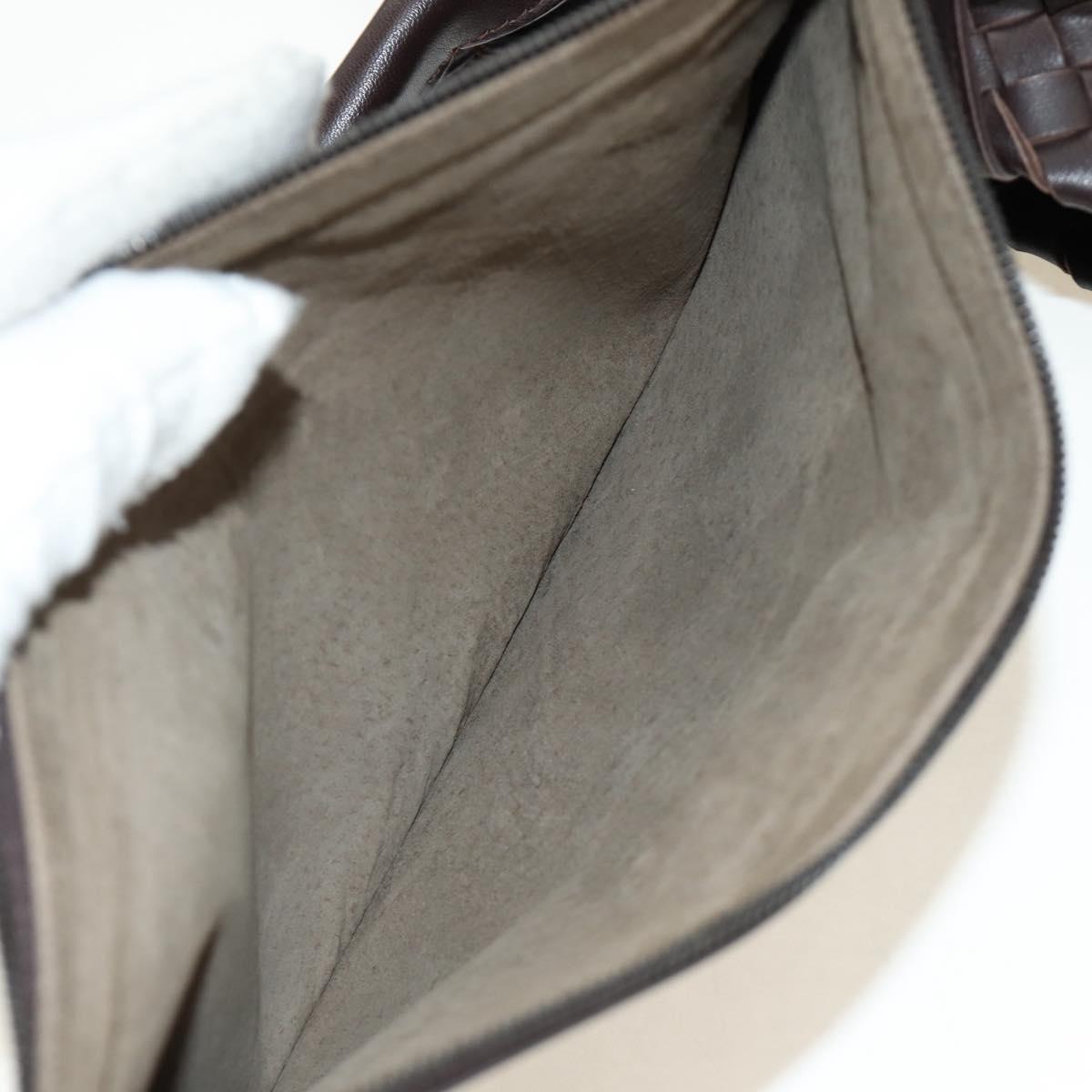 BOTTEGA VENETA INTRECCIATO Cabas MM Hand Bag Leather Brown Auth 185332SM