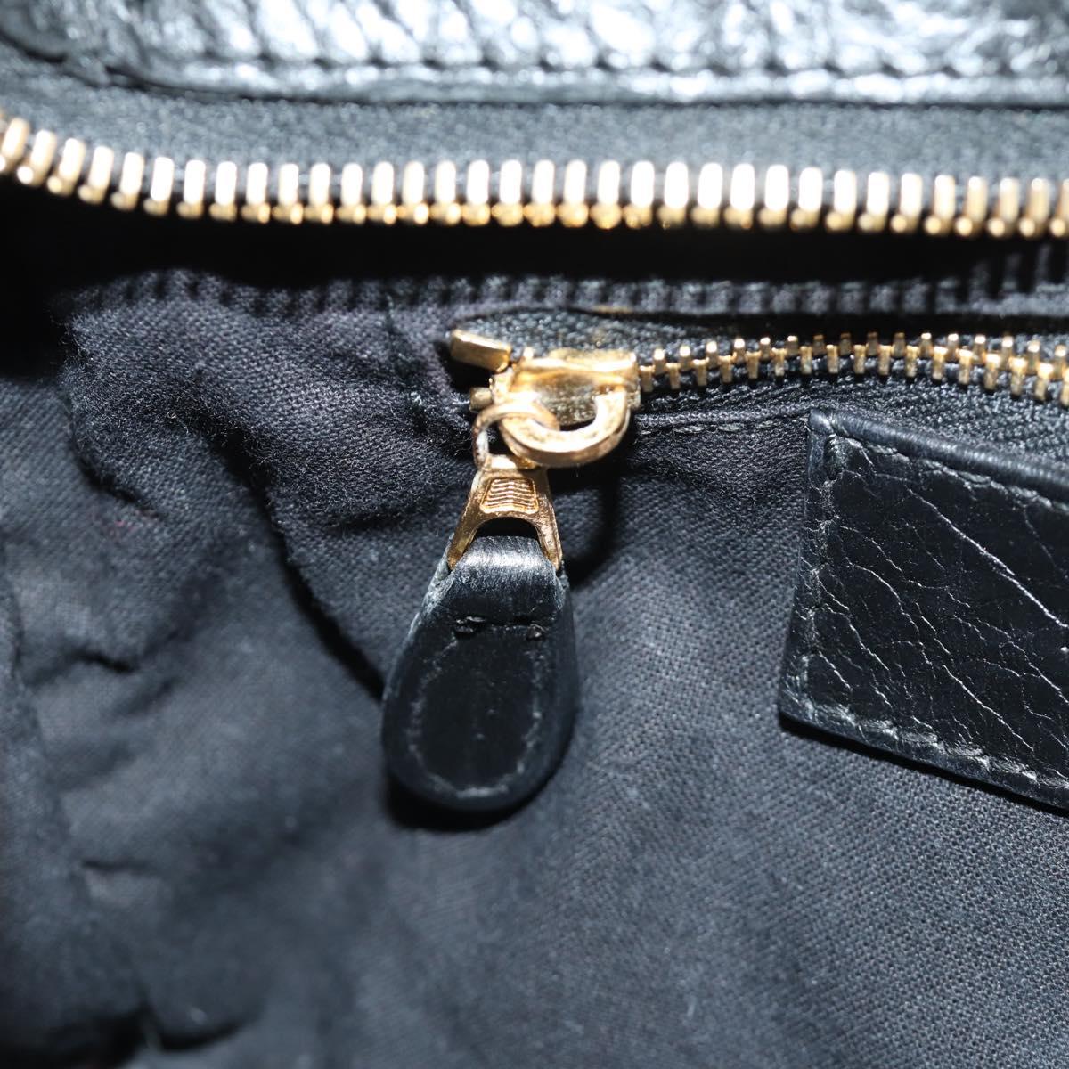 BALENCIAGA Mini City Hand Bag Leather 2way Black Gold 309544 Auth 185336SAM