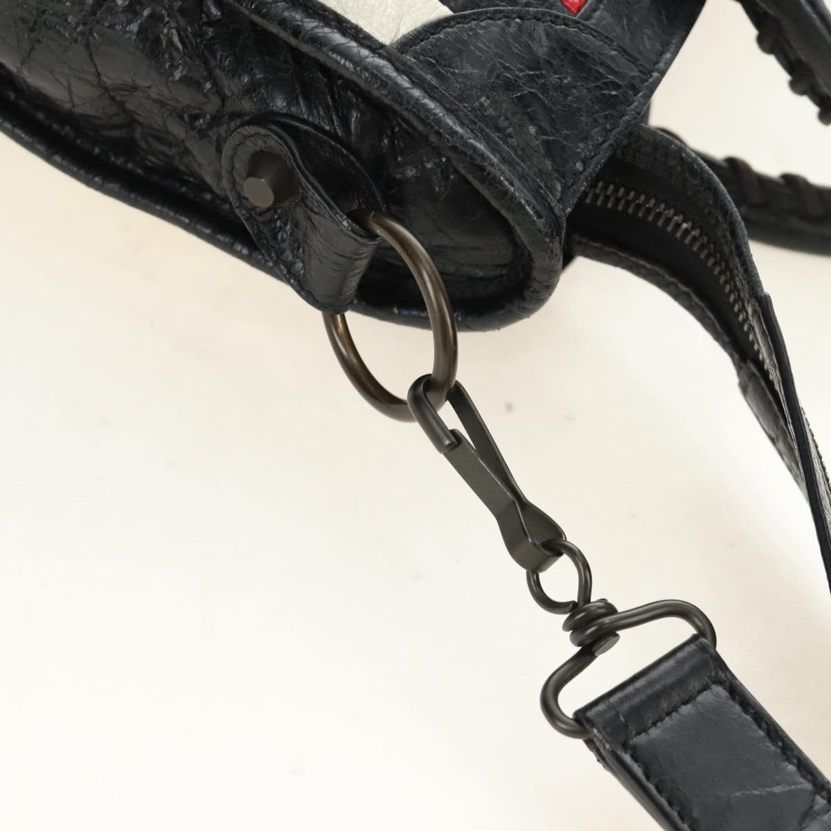 BALENCIAGA Classic City Hand Bag Leather 2way Black 431621 Auth 185339M