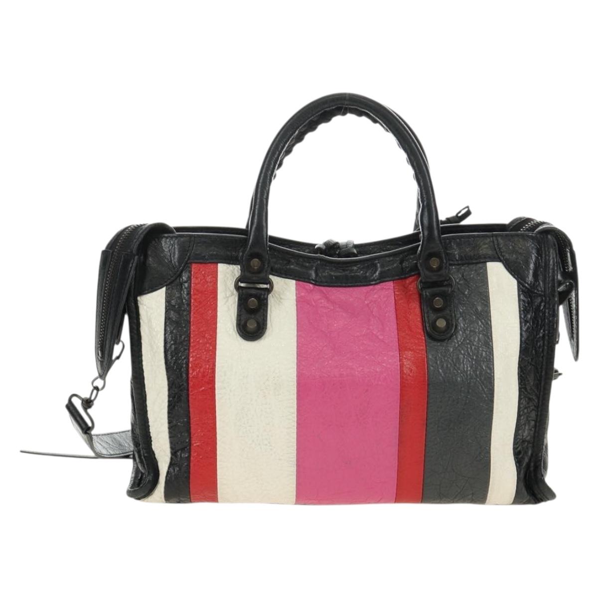 BALENCIAGA Classic City Hand Bag Leather 2way Black 431621 Auth 185339M