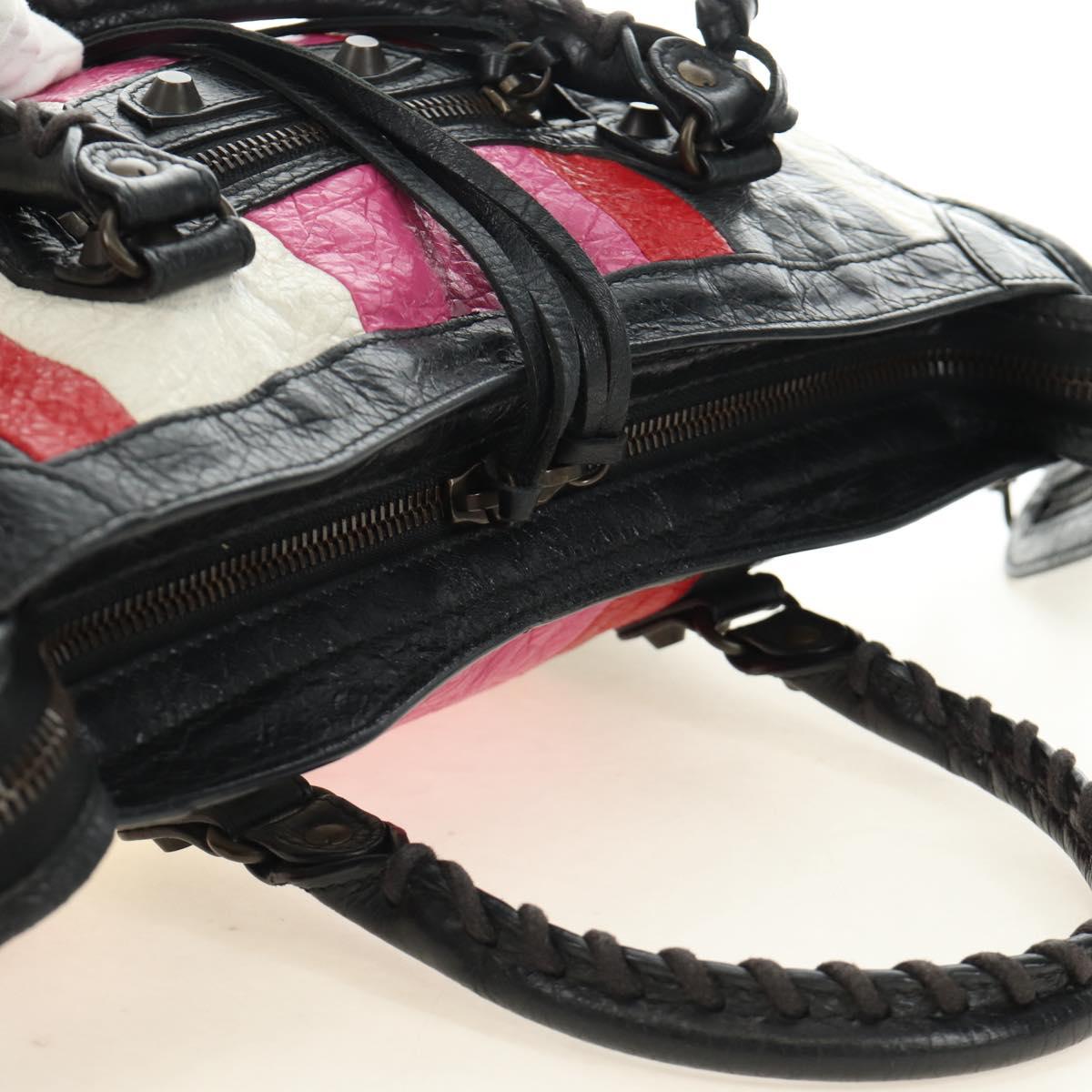 BALENCIAGA Classic City Hand Bag Leather 2way Black 431621 Auth 185339M