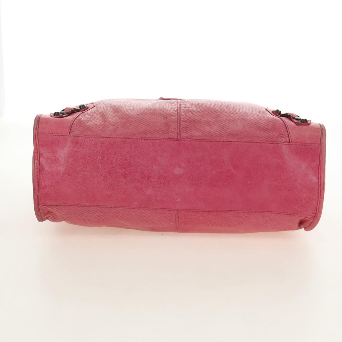 BALENCIAGA The First Hand Bag Leather 2way Pink 115748 Auth 185340M
