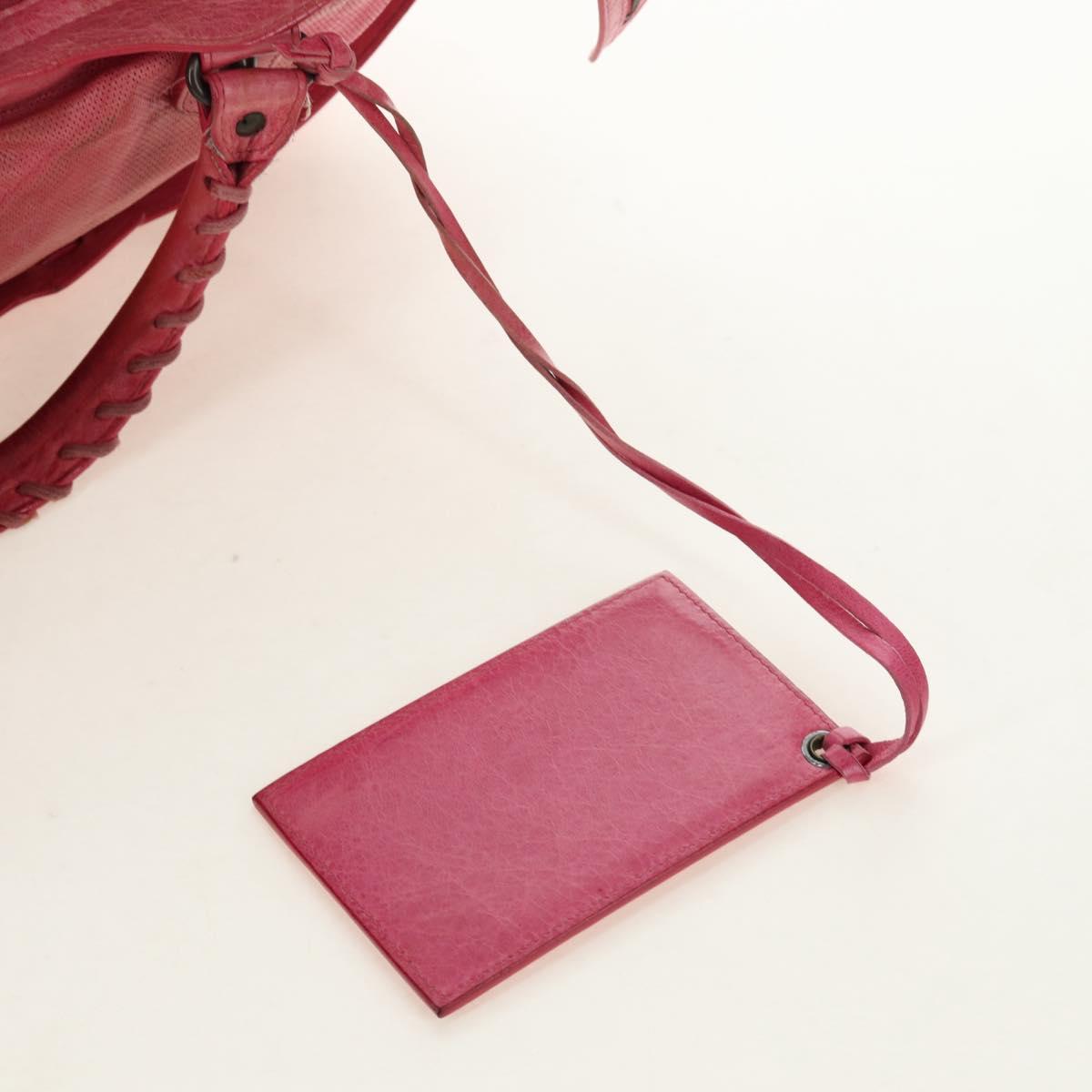 BALENCIAGA The First Hand Bag Leather 2way Pink 115748 Auth 185340M