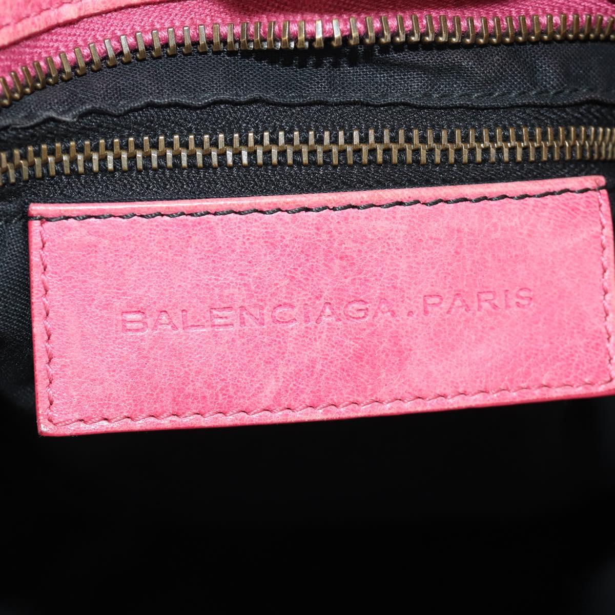 BALENCIAGA The First Hand Bag Leather 2way Pink 115748 Auth 185340M