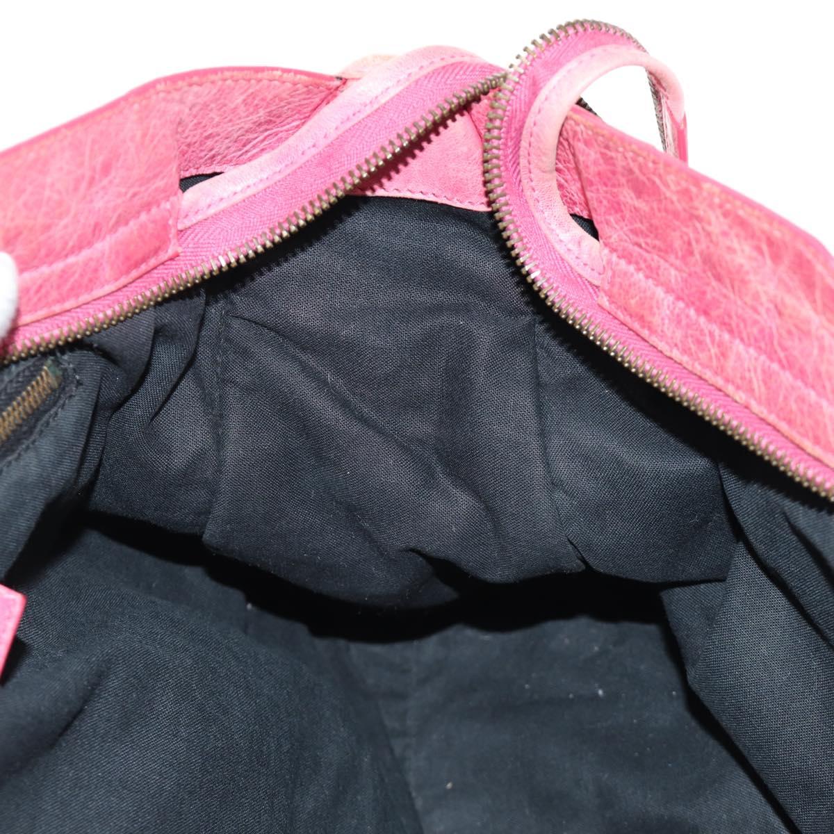 BALENCIAGA The First Hand Bag Leather 2way Pink 115748 Auth 185340M