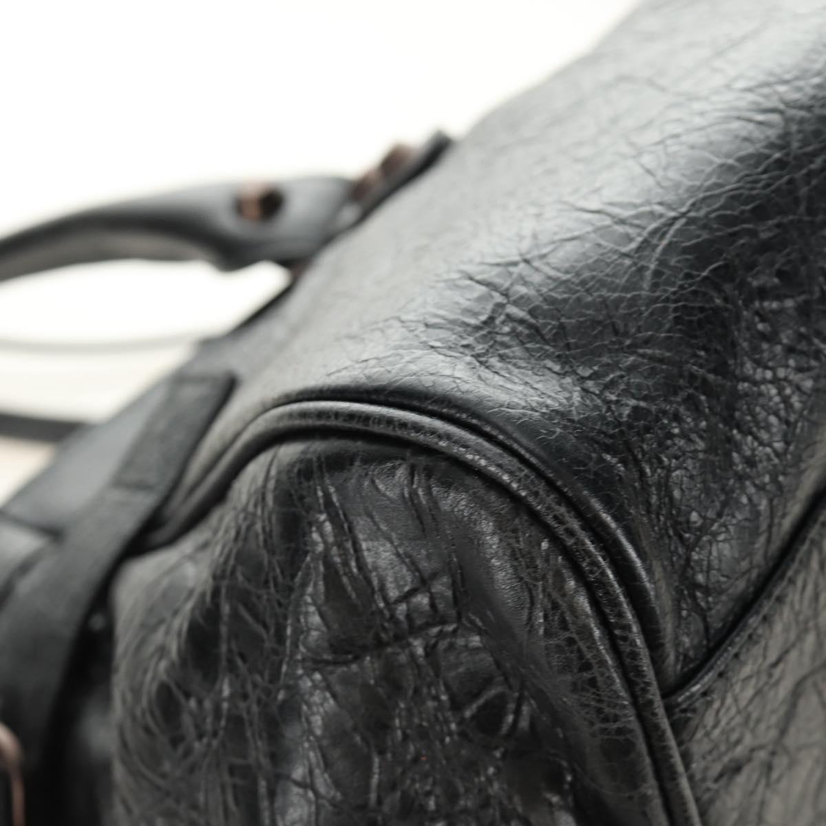BALENCIAGA Lucity Eastwest Hand Bag Leather 2way Black 845704 Auth 185341SM