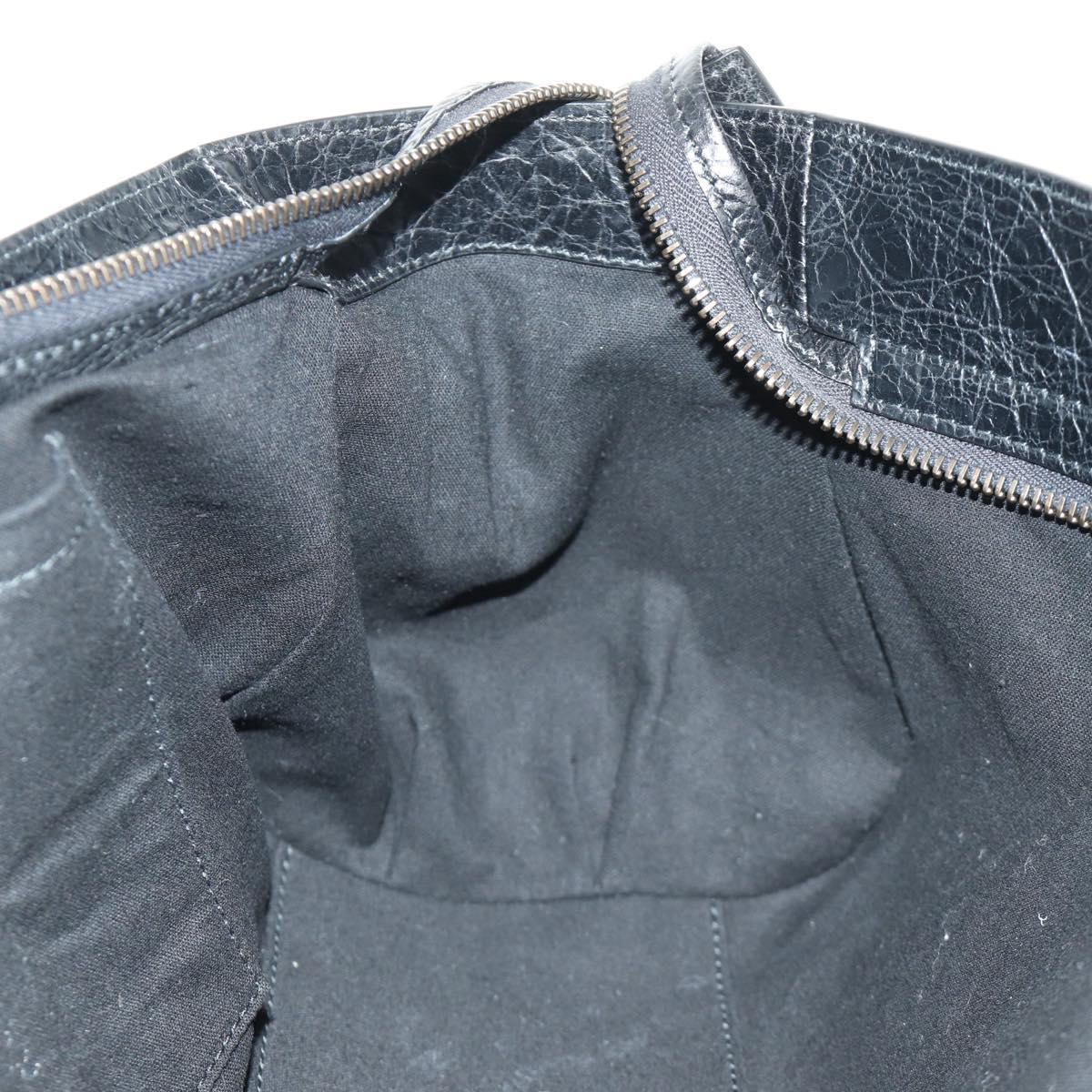 BALENCIAGA Lucity Eastwest Hand Bag Leather 2way Black 845704 Auth 185341SM