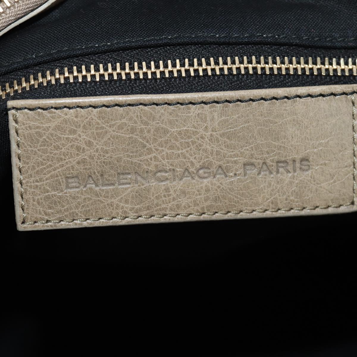 BALENCIAGA The City Hand Bag Leather 2way Beige Gold 115748 Auth 185344M