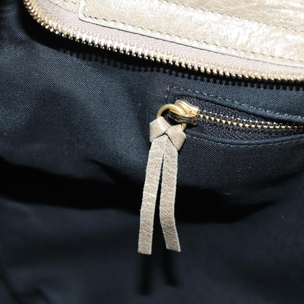 BALENCIAGA The City Hand Bag Leather 2way Beige Gold 115748 Auth 185344M