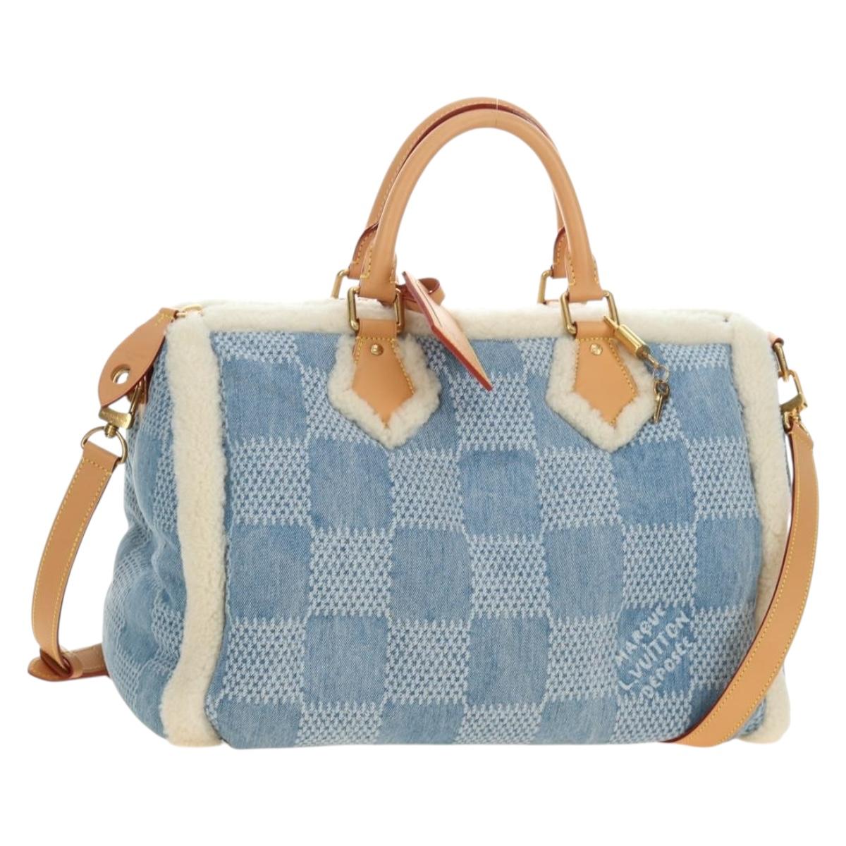 LOUIS VUITTON LV SKI Keepall Bandouliere40 Boston Bag Blue N00111 Auth 185350SM