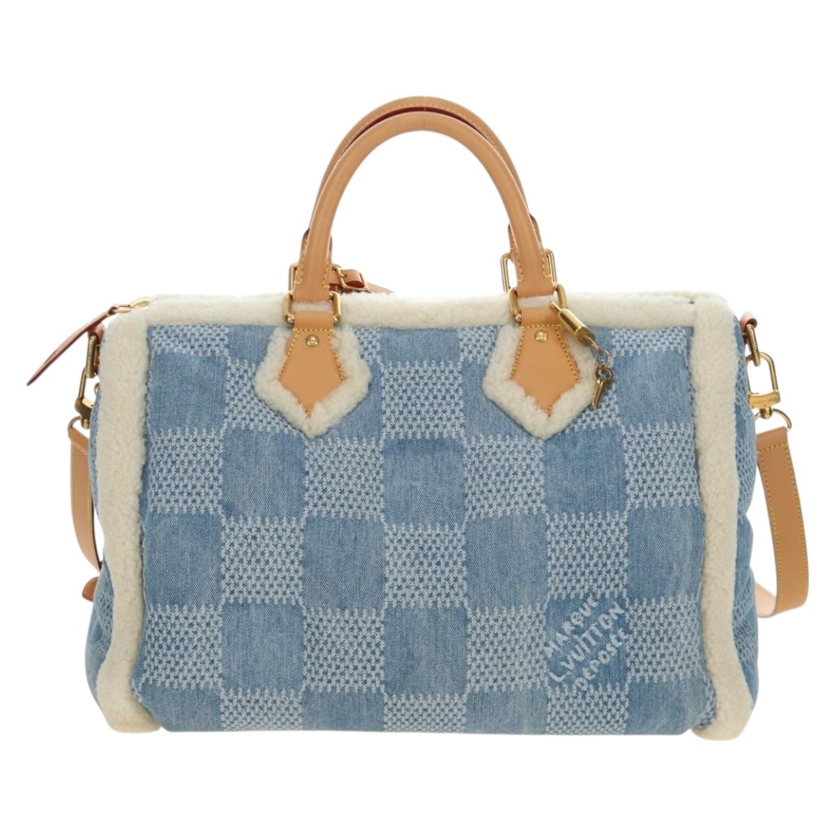 LOUIS VUITTON LV SKI Keepall Bandouliere40 Boston Bag Blue N00111 Auth 185350SM