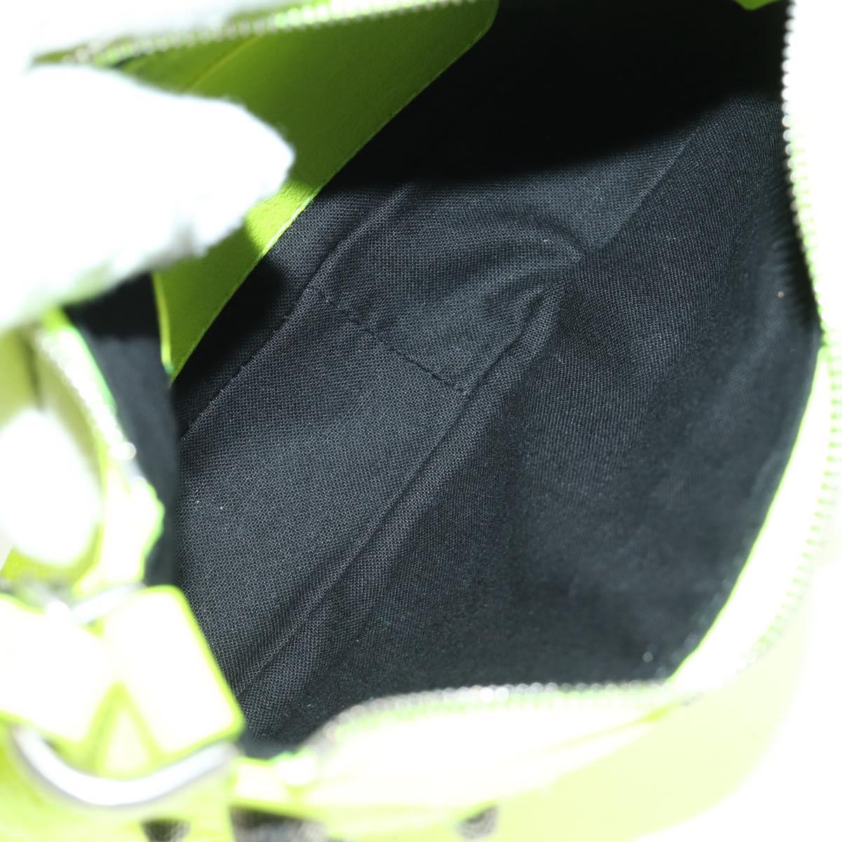BALENCIAGA Chain Le Cagole XS Bag Leather 2way Green 695814 Auth 185356SAM