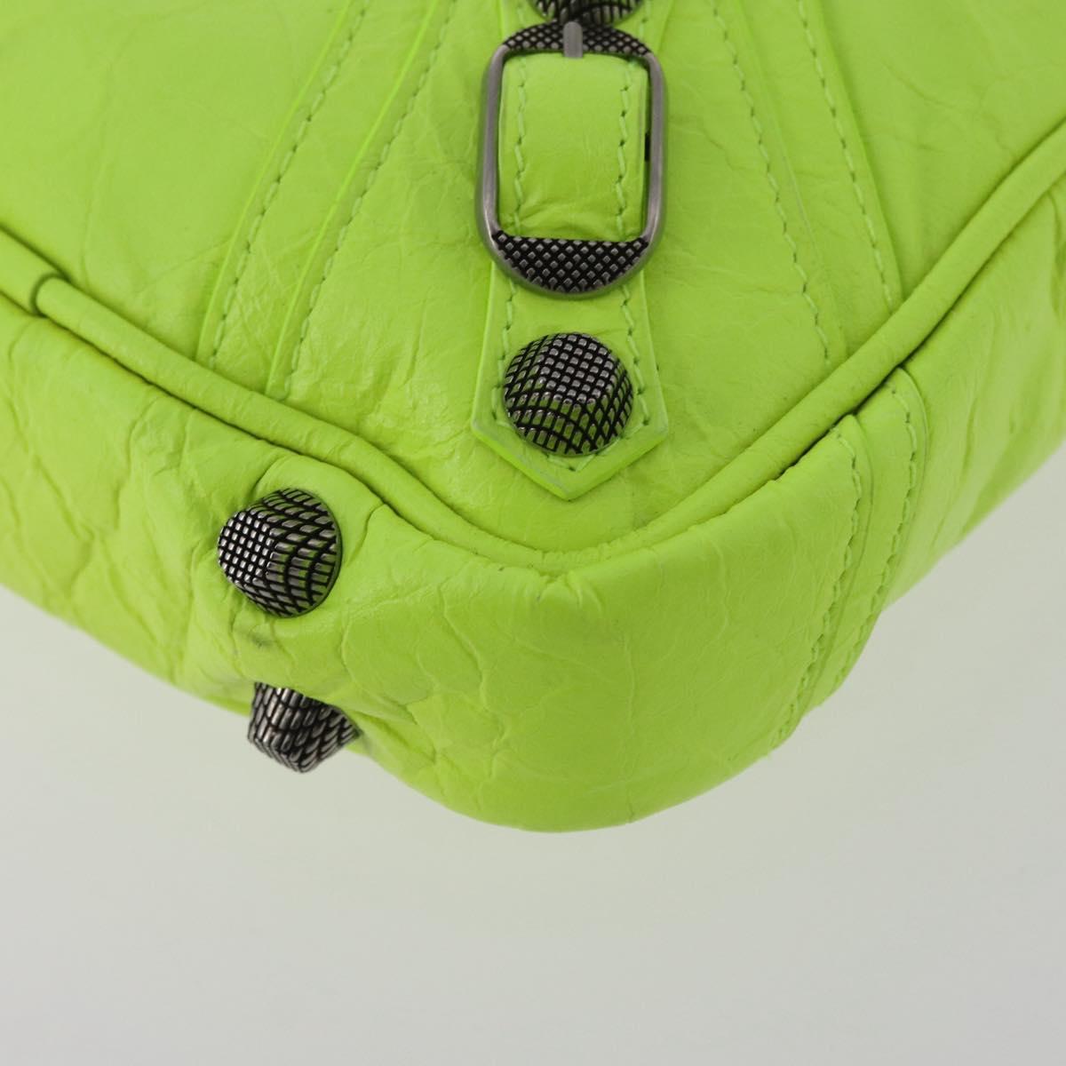 BALENCIAGA Le Cagole Shoulder Bag Leather Green 719065 Auth 185357SAM
