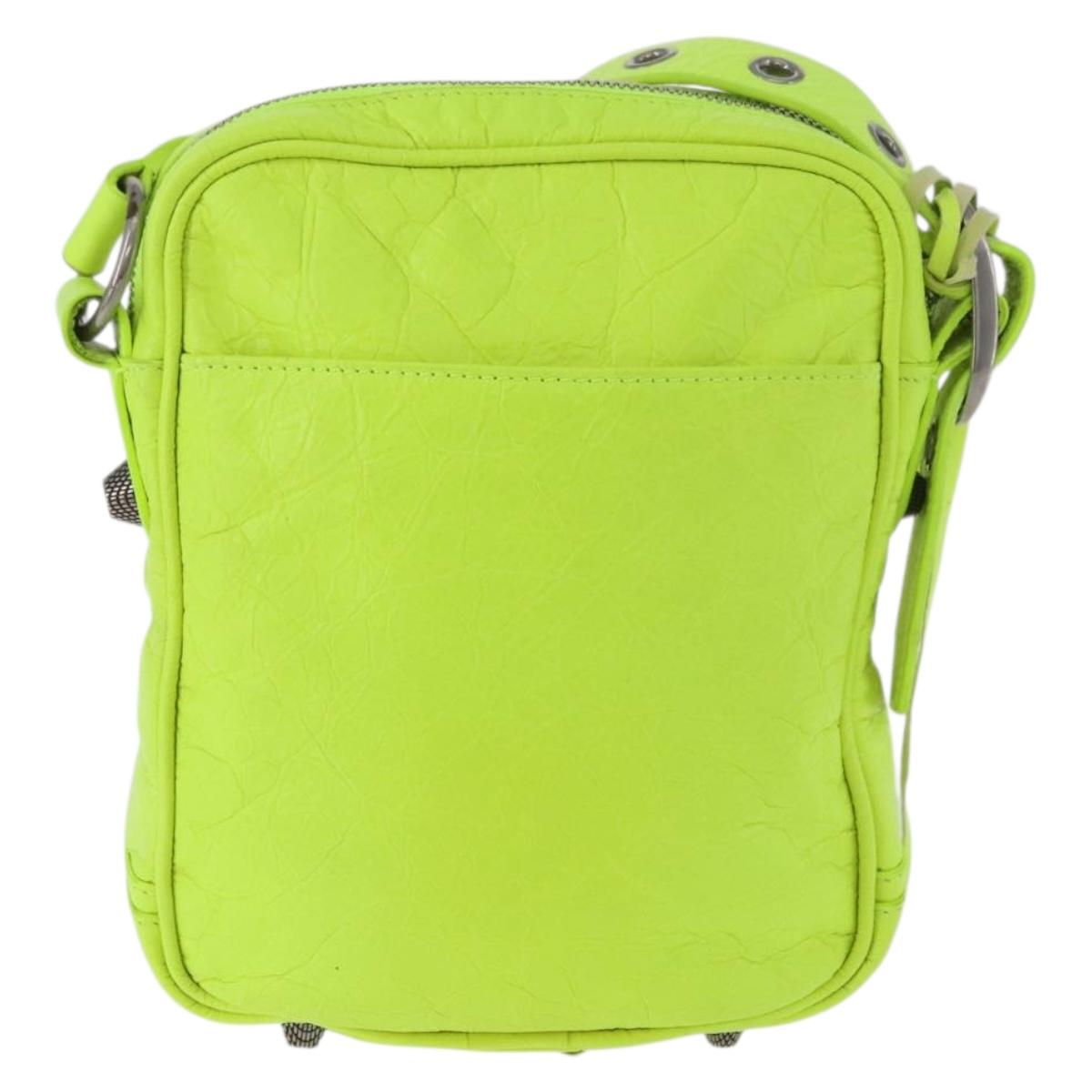 BALENCIAGA Le Cagole Shoulder Bag Leather Green 719065 Auth 185357SAM