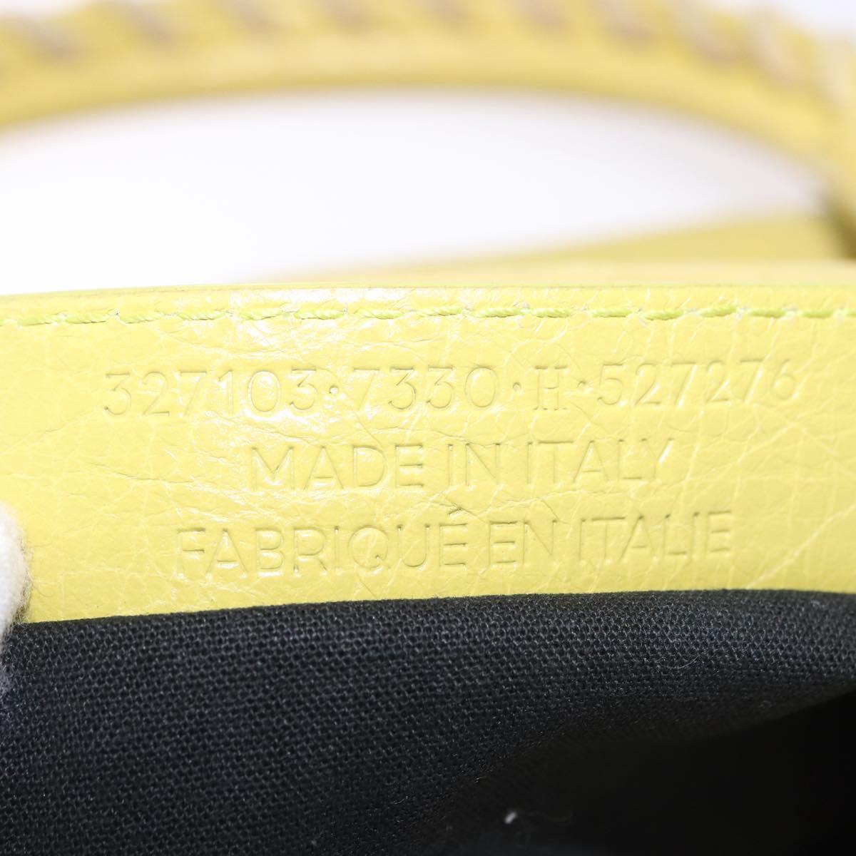 BALENCIAGA Mini Twiggy Hand Bag Leather 2way Yellow 327103 Auth 185360V